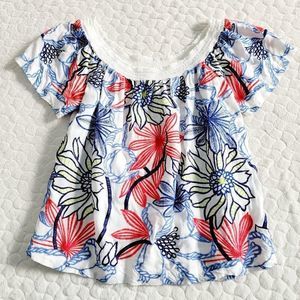 Stitch Fix Skies Are Blue embroidered senorita blouse top floral shirt